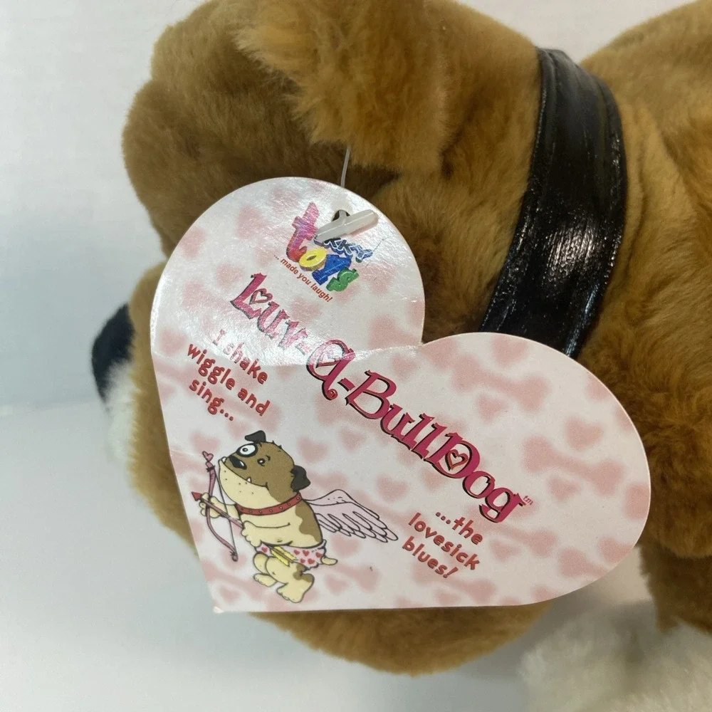Vtg 2003 Tekky Toys Luv a Bulldog Plush Dog Puppy Sings Lovesick Blues & Wiggles